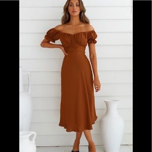 Hello molly sky child maxi dress in chocolate